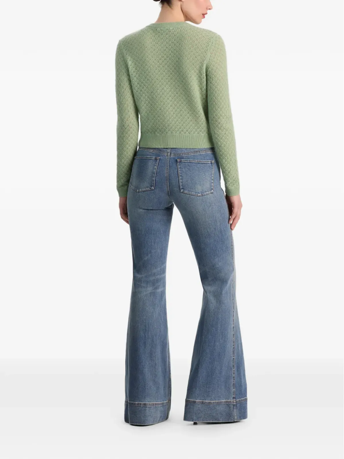 alice + olivia Dollie pointelle cardigan - 画像4