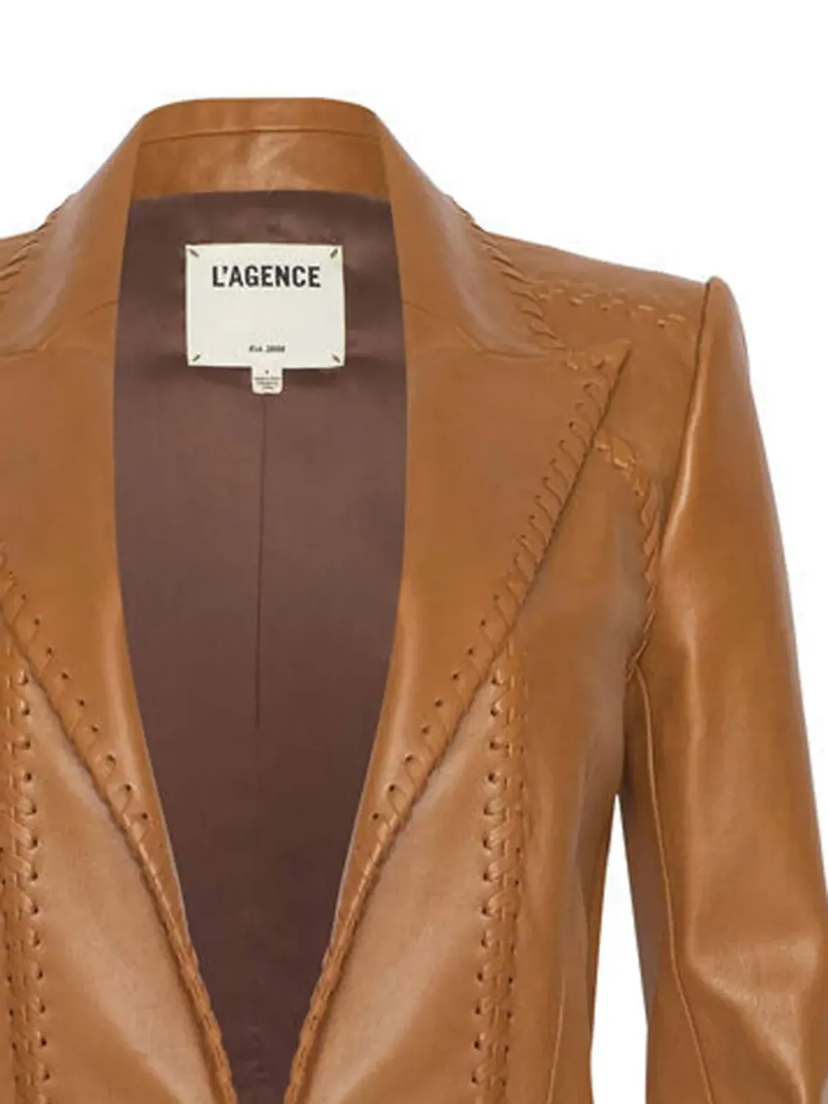 L'Agence ダルシー ウィップスティッチ レザージャケット - 画像2