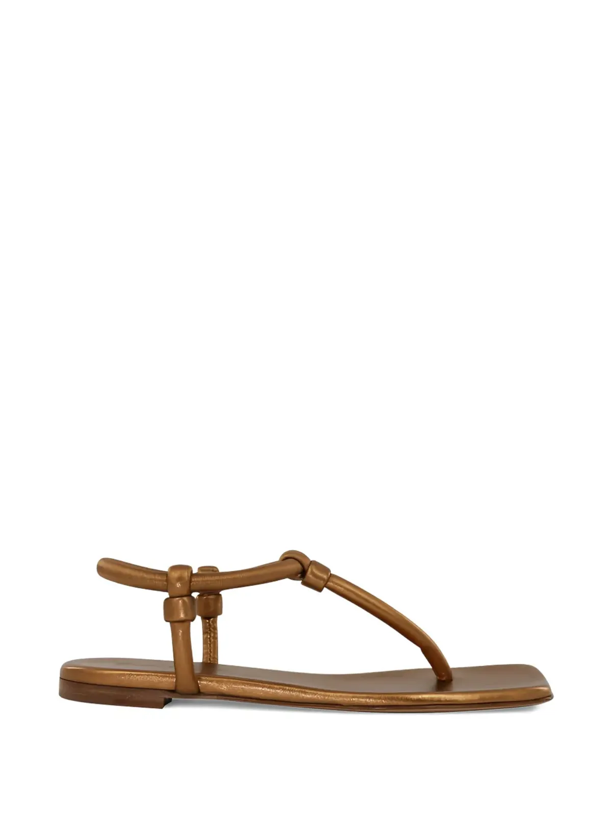 Gianvito Rossi Juno knotted thong-strap sandals - Brown - 画像1