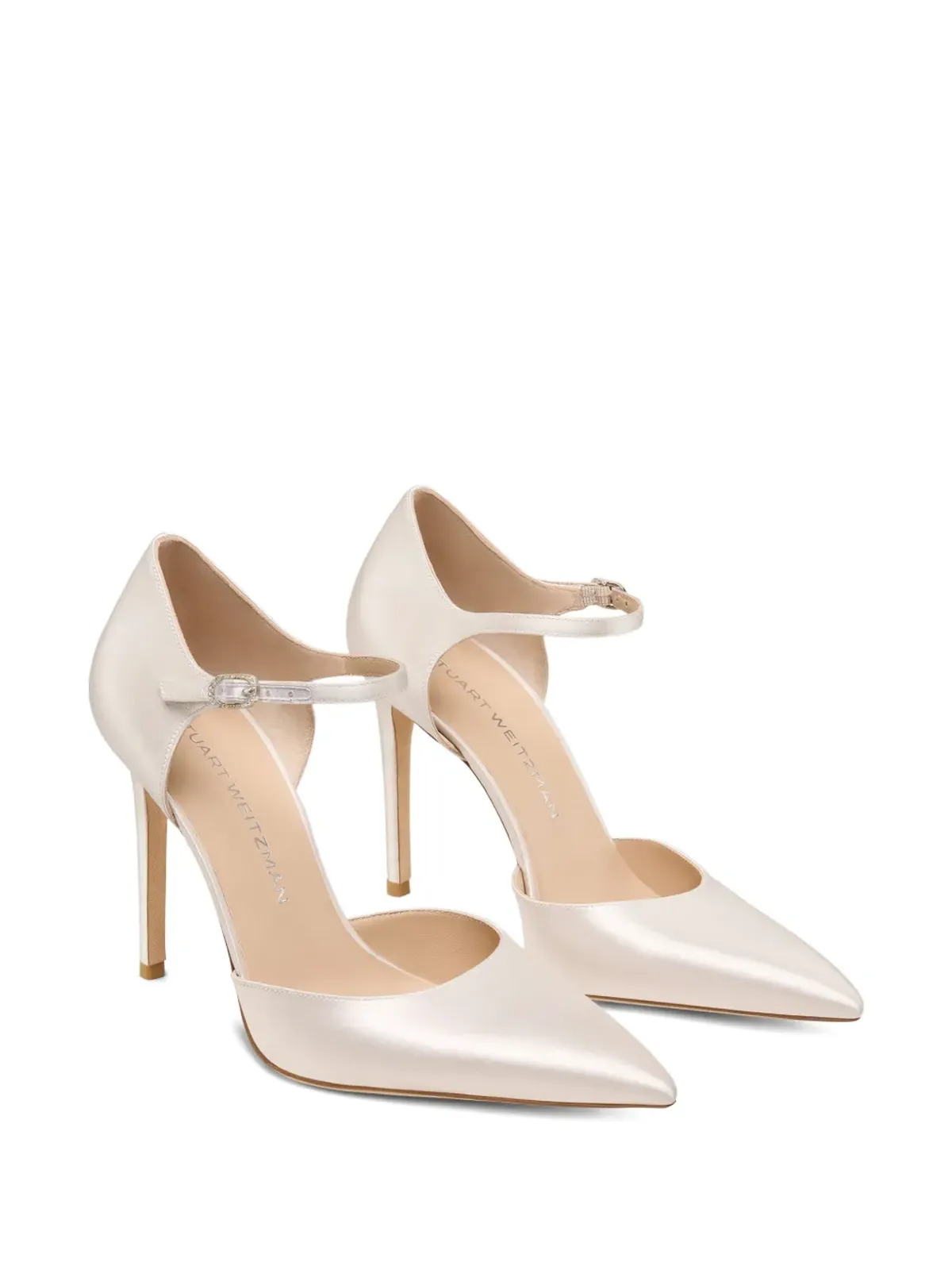 Stuart Weitzman クリスタル装飾アンクルストラップパンプス - 画像2
