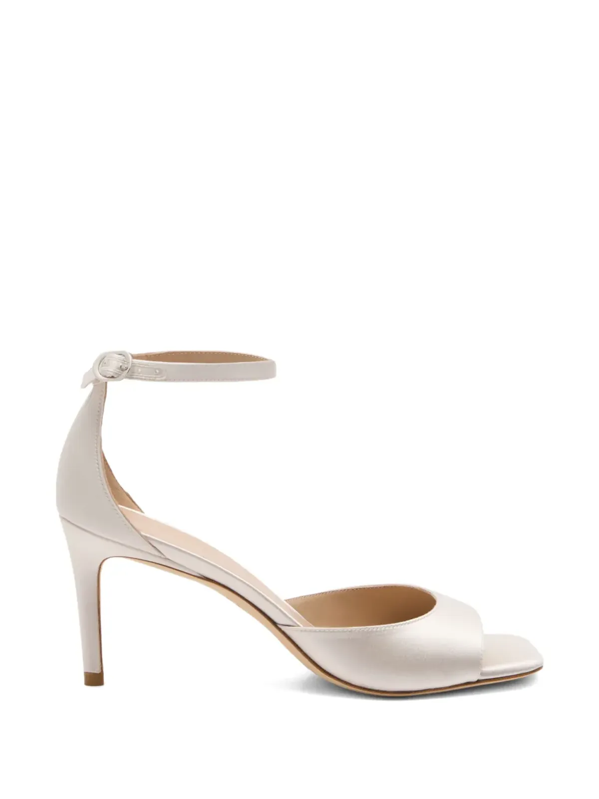 Stuart Weitzman Nudistia スクエアトゥ アンクルストラップ サンダル - 画像1