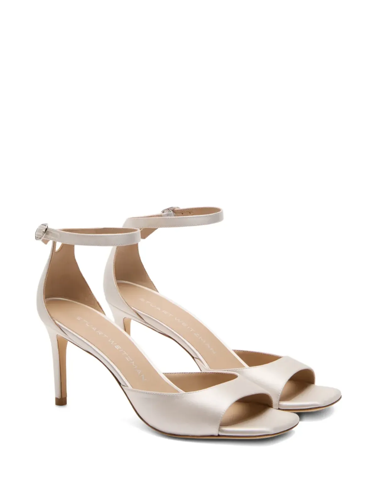 Stuart Weitzman Nudistia スクエアトゥ アンクルストラップ サンダル - 画像2