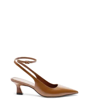 Stuart Weitzman ヴィニー50スクエアドストラップパンプス - ブラウン - サムネイル1