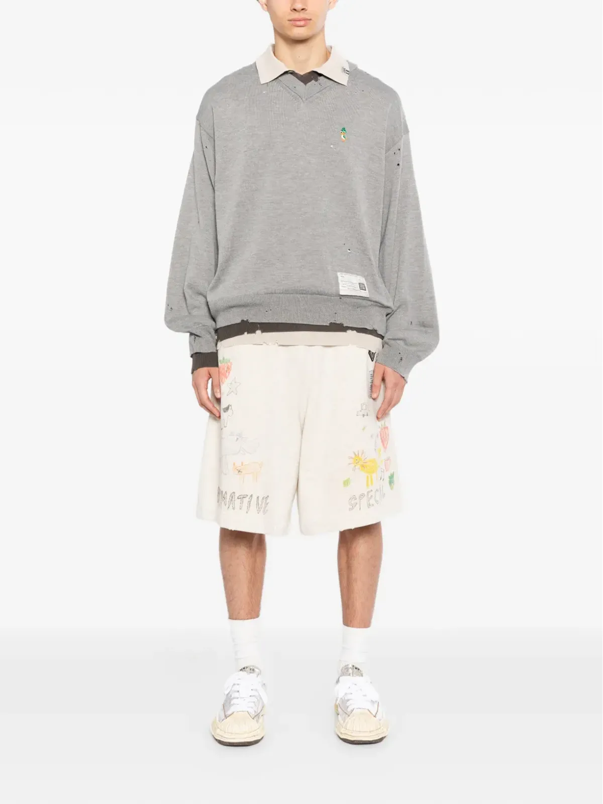 Maison MIHARA YASUHIRO ディストレスド スウェットシャツ - 画像2