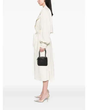 Bottega Veneta Pre-Owned ナッパ・イントレッチャート スクエア ハンドバッグ - ブラック - サムネイル2