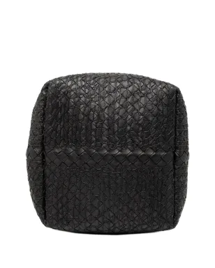 Bottega Veneta Pre-Owned ナッパ・イントレッチャート スクエア ハンドバッグ - ブラック - サムネイル4