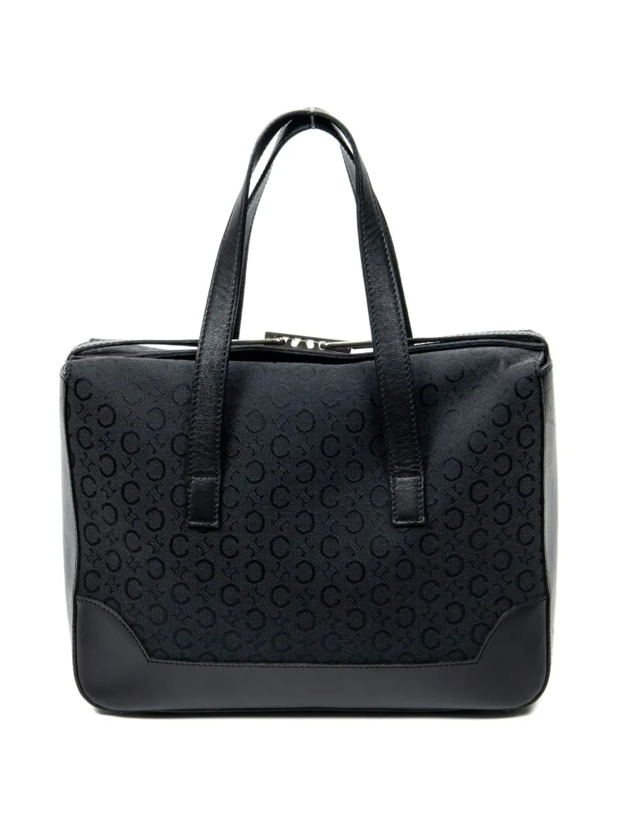 Celine ビンテージ フォールドトップ プリント レザー トートバッグ - 画像2