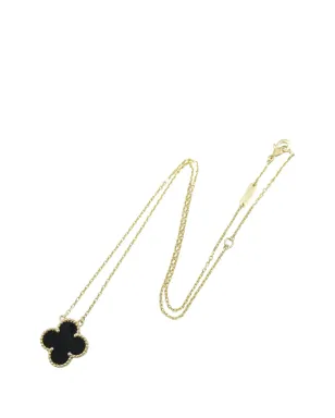 Van Cleef & Arpels ビンテージ アルハンブラ ペンダント ネックレス（18K イエローゴールド×オニキス、ブラック） - サムネイル1