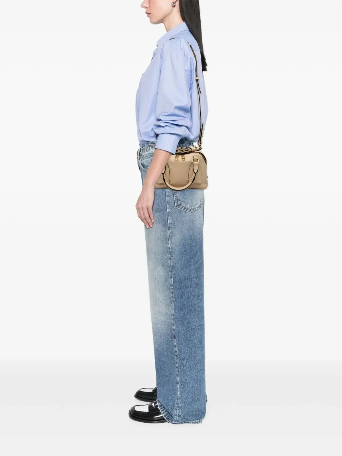 Chloé Pre-Owned ダリア サッチェル（レザー・ブラウン） - 画像2