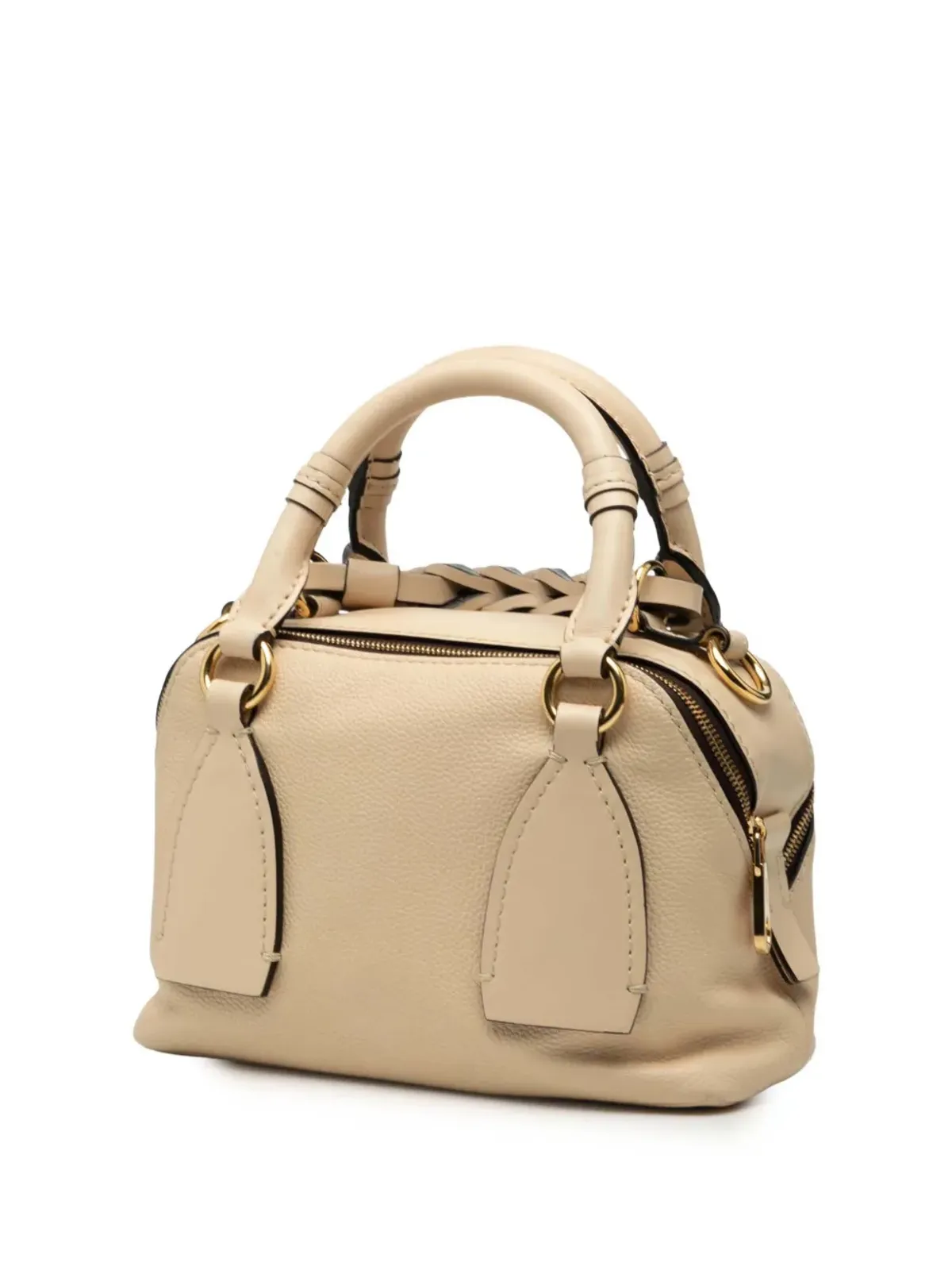 Chloé Pre-Owned ダリア サッチェル（レザー・ブラウン） - 画像3