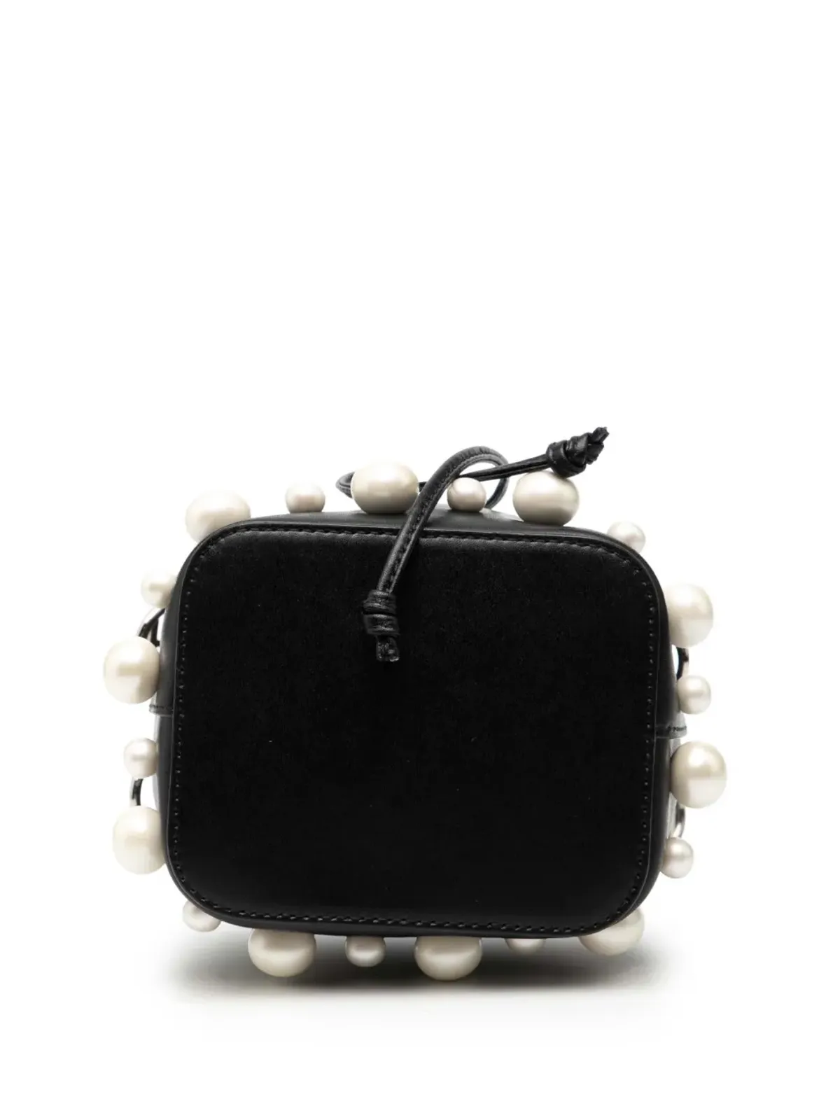 Fendi ビンテージ ミニ レザー パール Mon Tresor バケットバッグ/サッチェル - ブラック - 画像4
