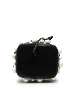 Fendi ビンテージ ミニ レザー パール Mon Tresor バケットバッグ/サッチェル - ブラック - サムネイル4
