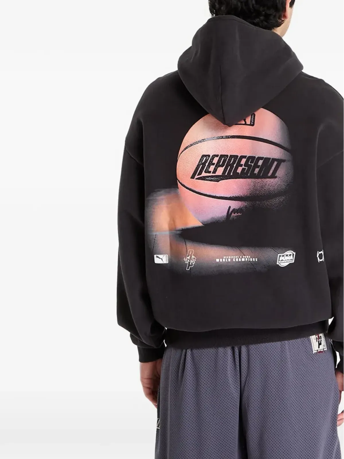 PUMA x Represent ロングスリーブフーディー - ブラック - 画像4