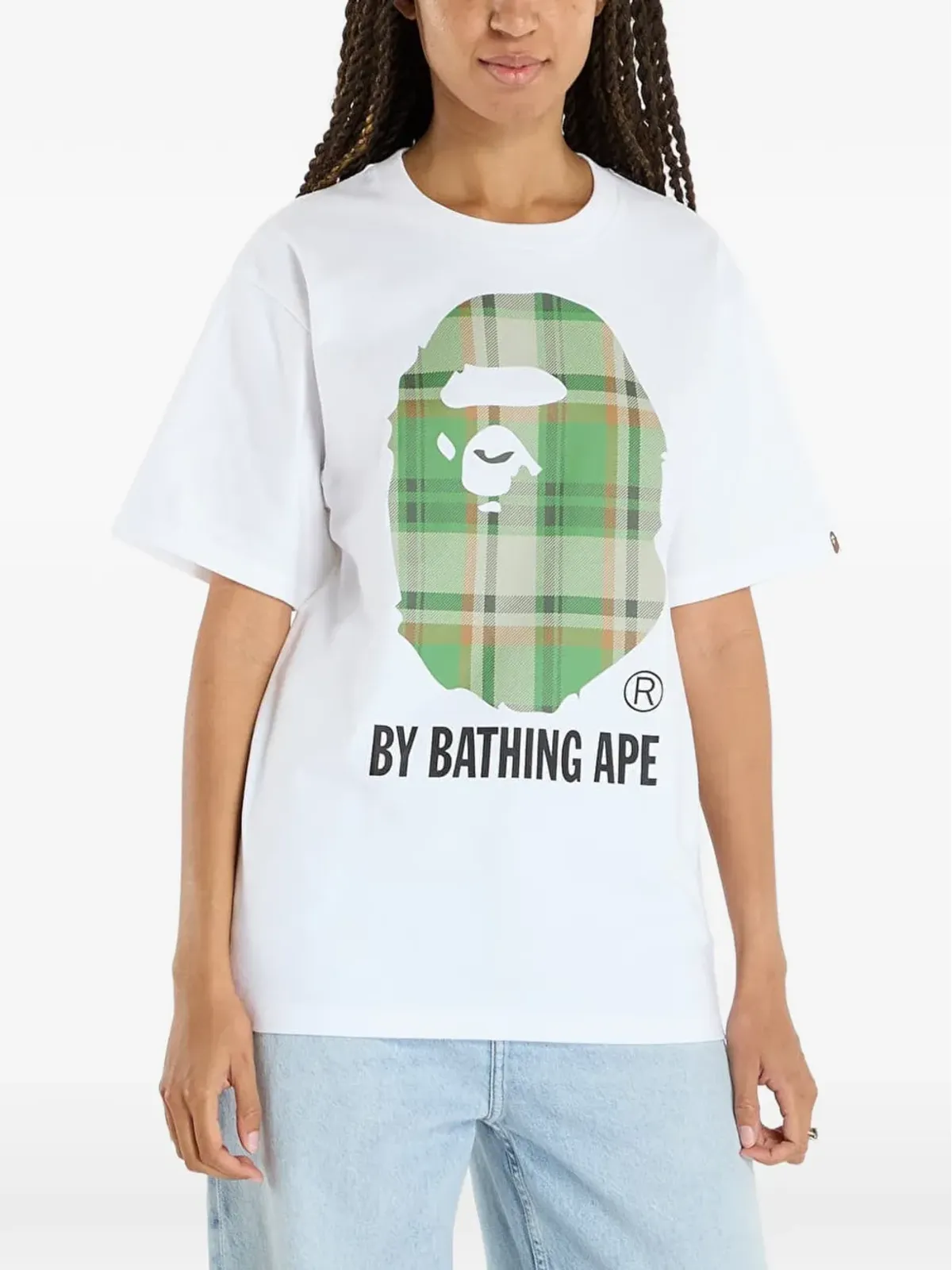 A BATHING APE® チェック柄グラフィック Tシャツ - 画像5