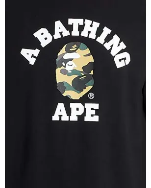 A BATHING APE® 1St Camo College Tee Tシャツ - ブラック - サムネイル4