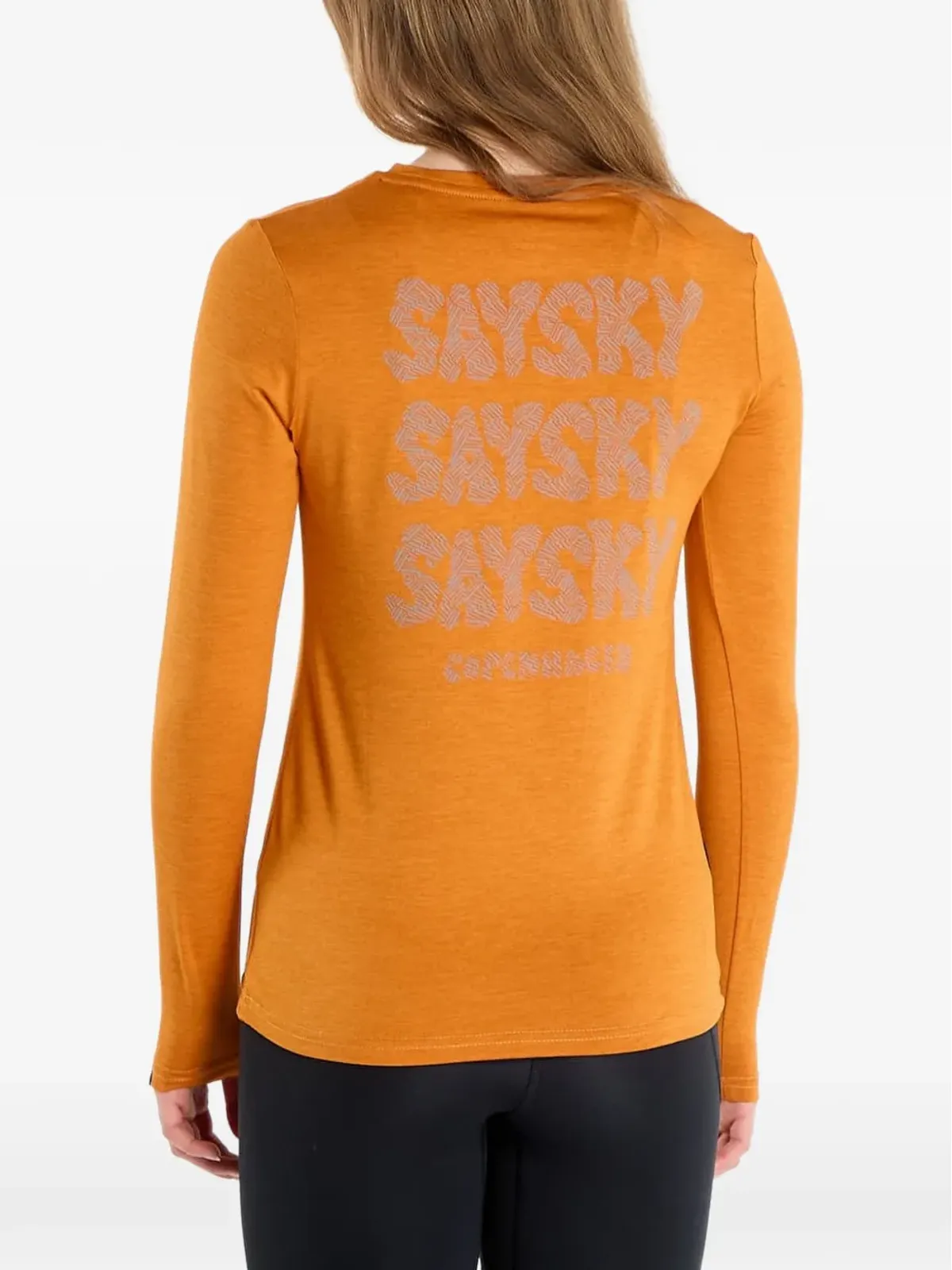 SAYSKY 反射ロゴ入りロングスリーブTシャツ - 画像2