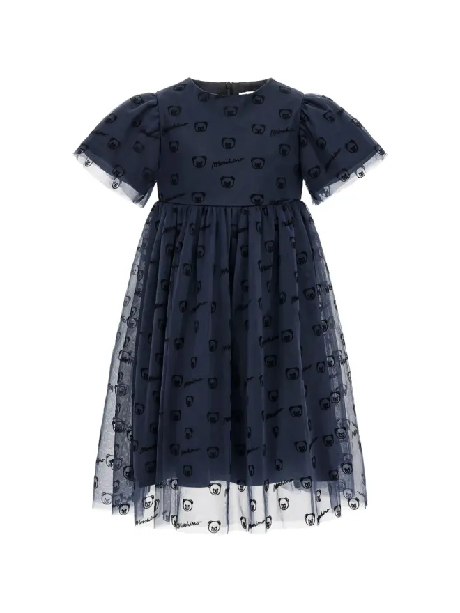 Moschino Kids Moschino Kids テディベア・チュールドレス - ブルーの商品画像