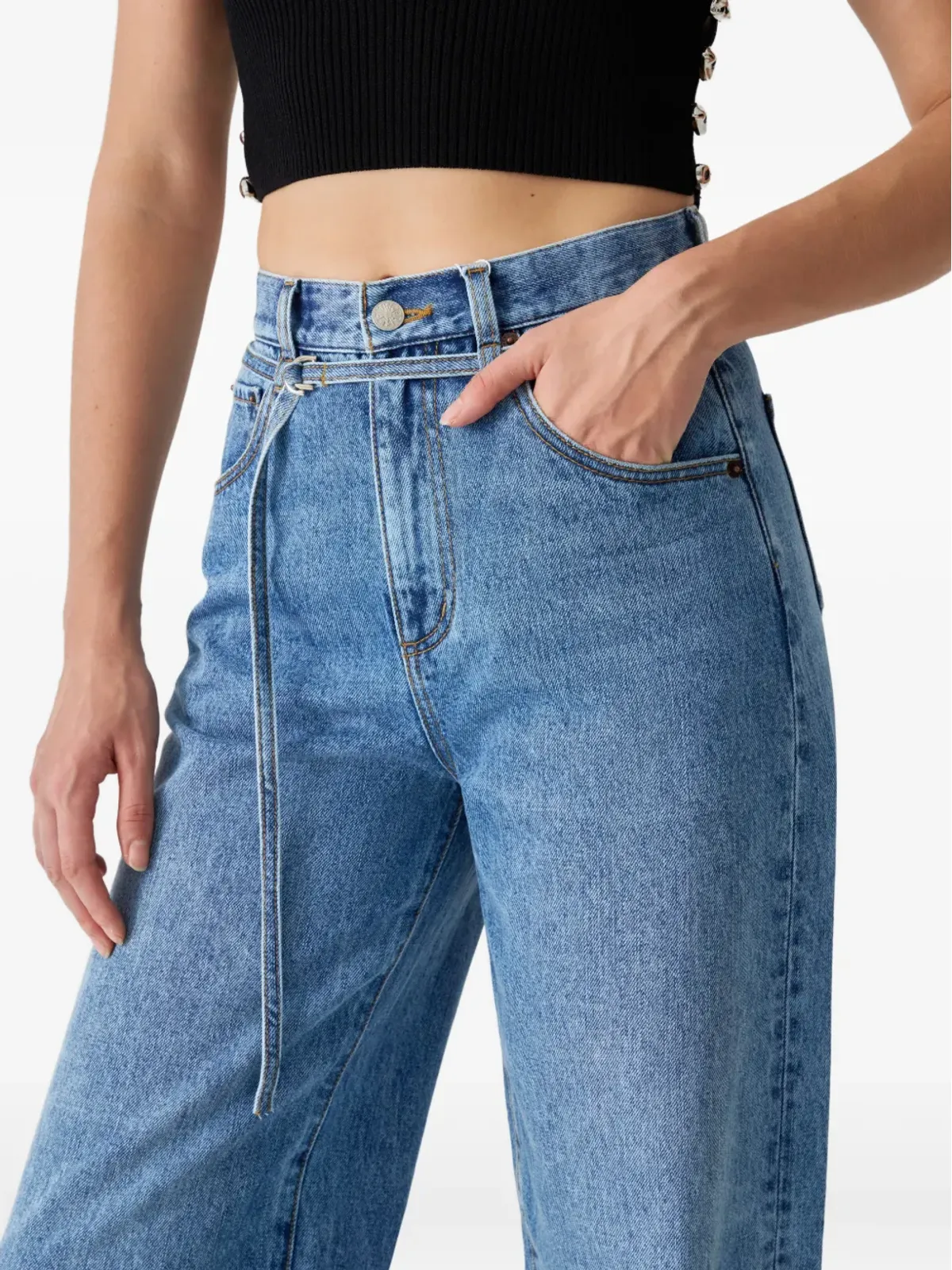Hey Joanie Twilight belted wide jeans - 画像5