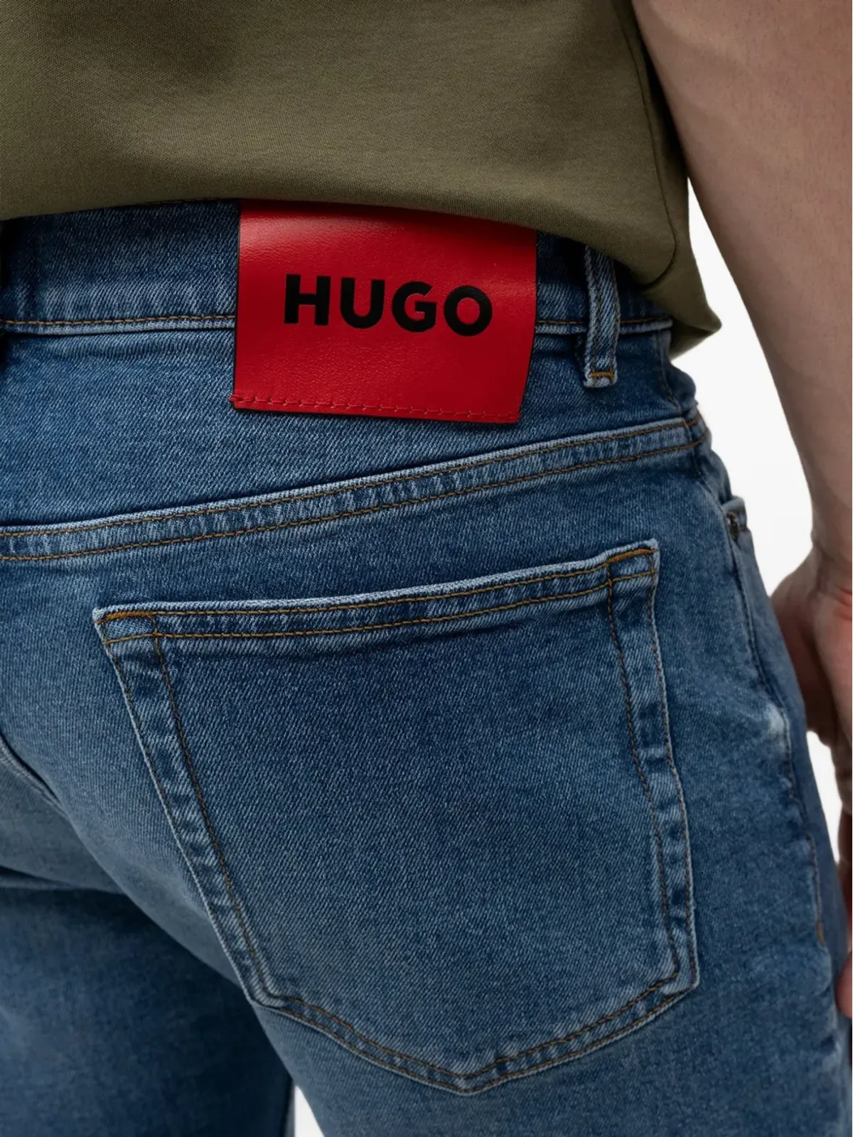 HUGO ロゴパッチジーンズ - 画像3