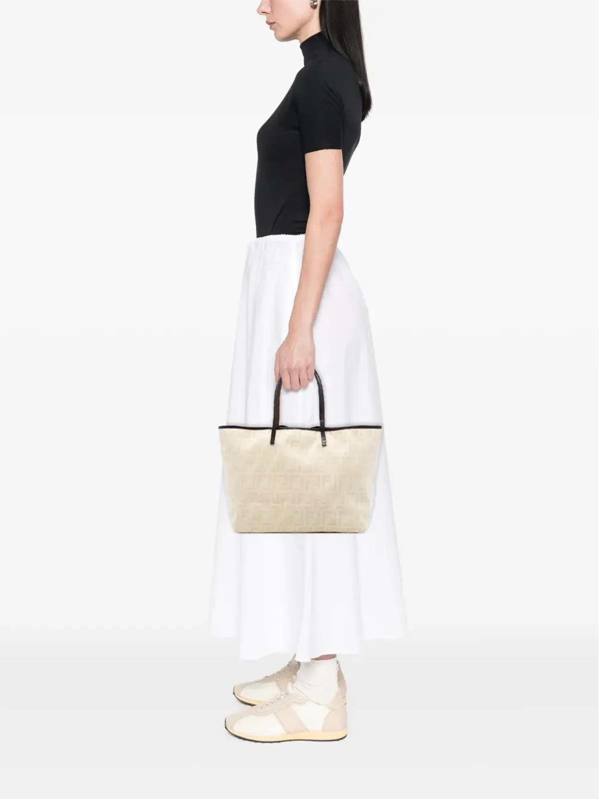 Fendi Pre-Owned Zucca Canvas Roll トートバッグ - 画像2