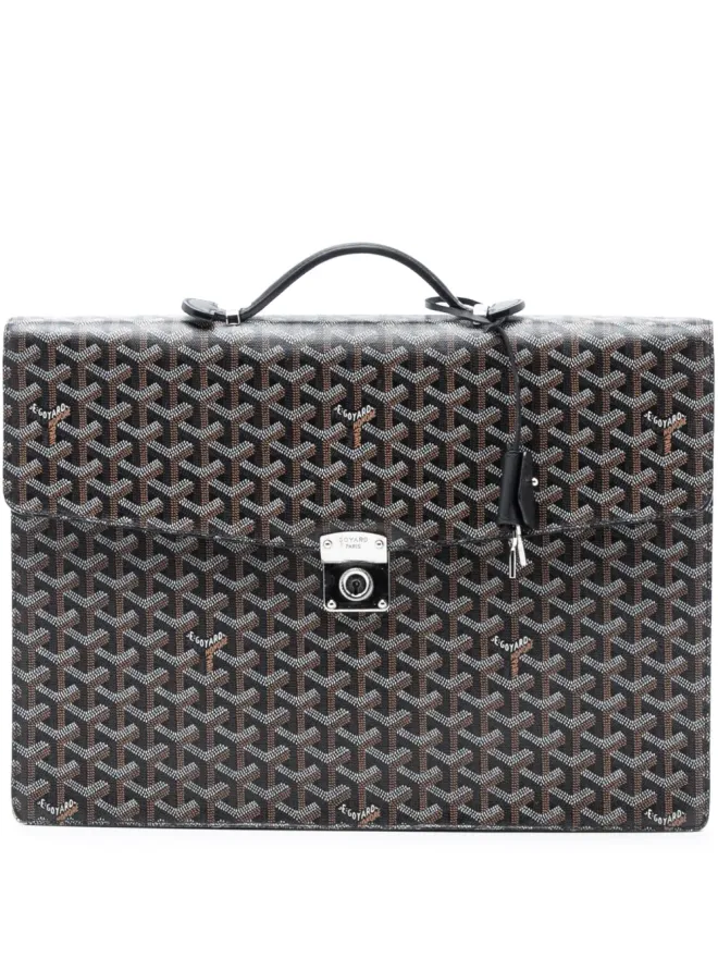 Goyard Pre-Owned Goyard ビンテージ 2012年製 Goyardine Serviette Chypre ビジネスバッグ ブラックの商品画像