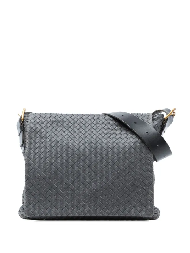 Bottega Veneta Pre-Owned Bottega Veneta Pre-Owned 2009年 ナッパイントレッチァート フラップ クロスボディバッグ - グレーの商品画像