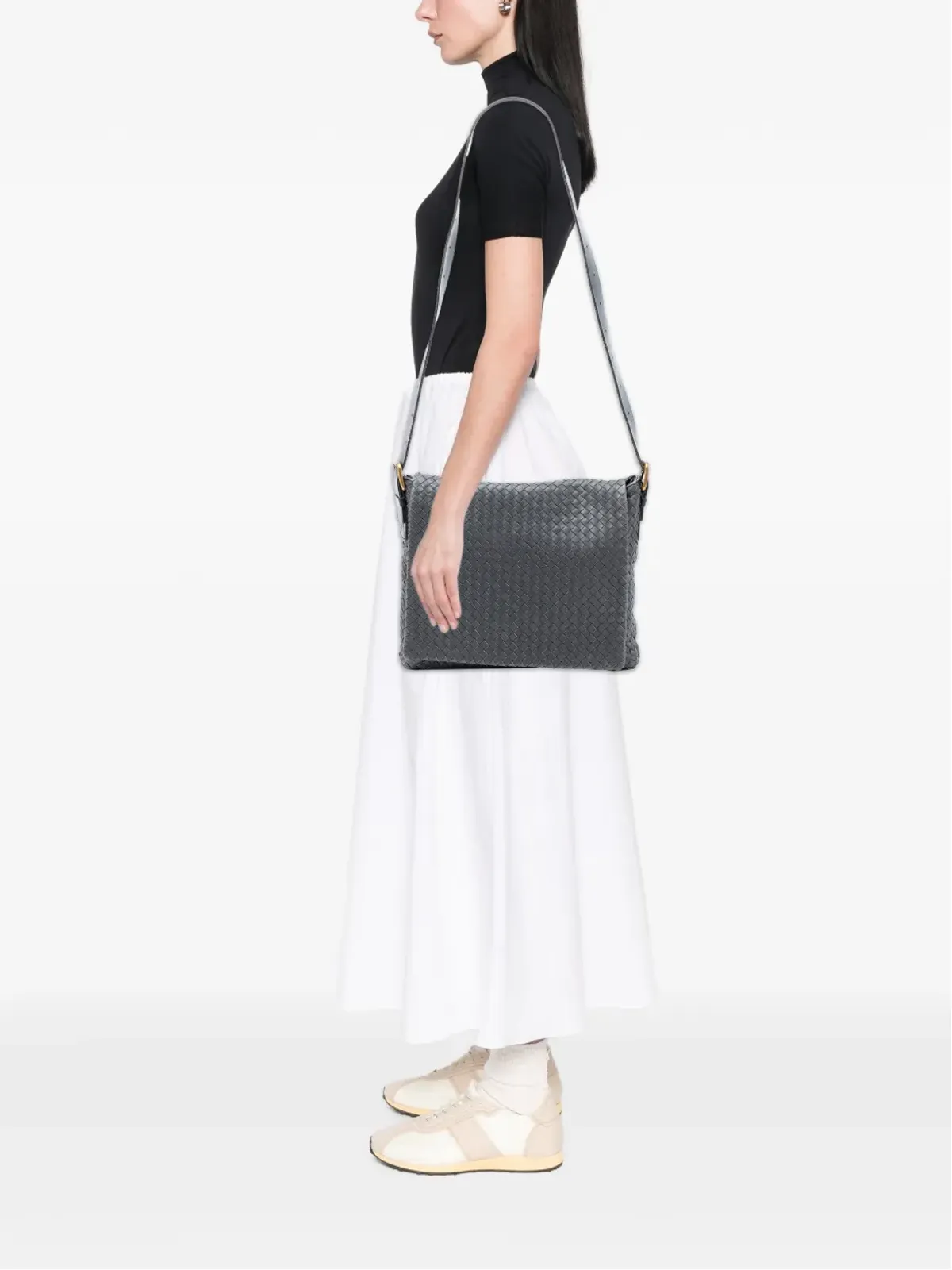 Bottega Veneta Pre-Owned 2009年 ナッパイントレッチァート フラップ クロスボディバッグ - グレー - 画像2