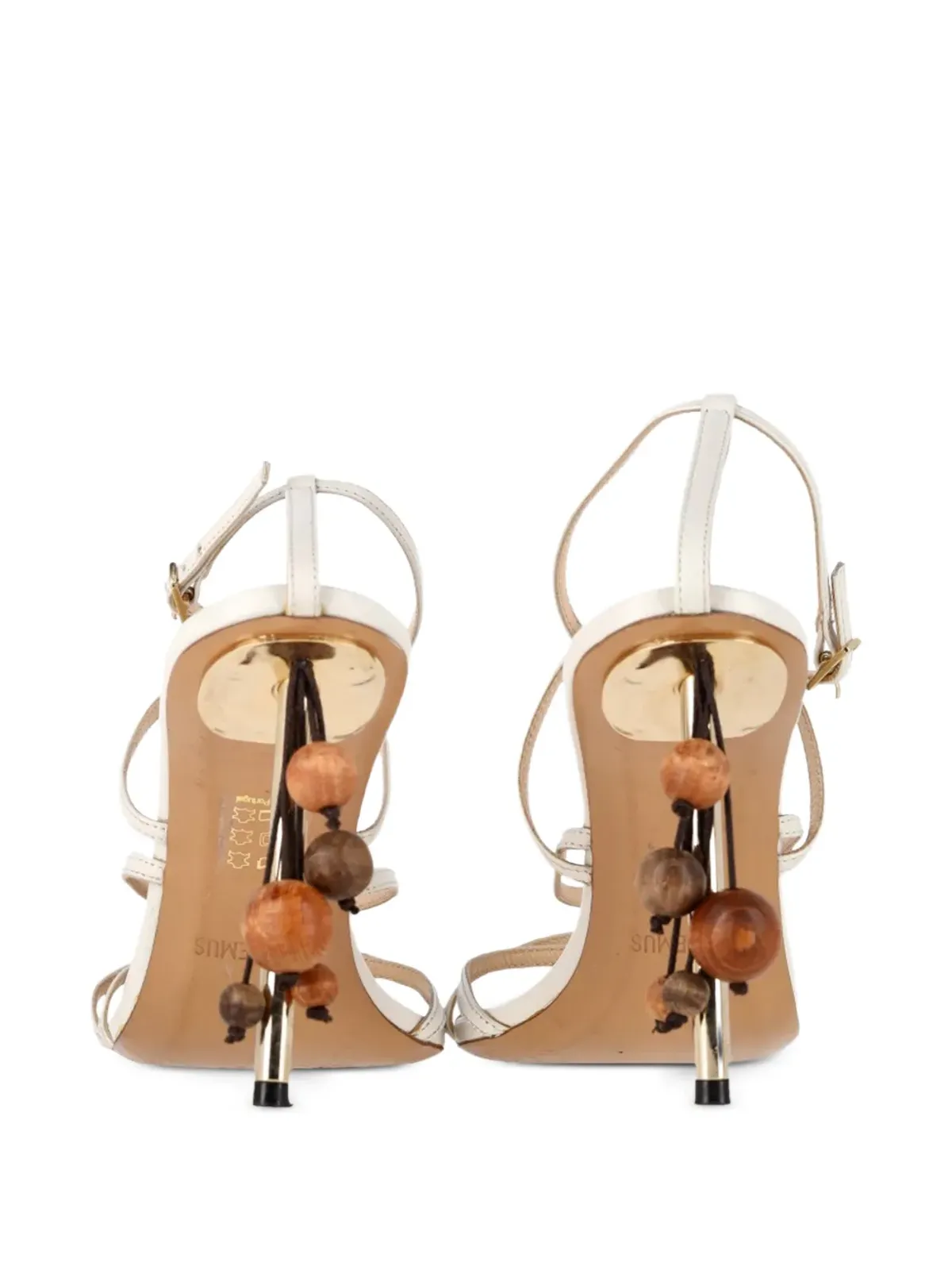 Jacquemus Pre-Owned ビーズ付きストラップサンダル - 画像4