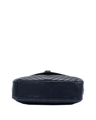 Saint Laurent Pre-Owned Chevron柄 シープスキン モノグラム コレッジサッチェル - サムネイル4