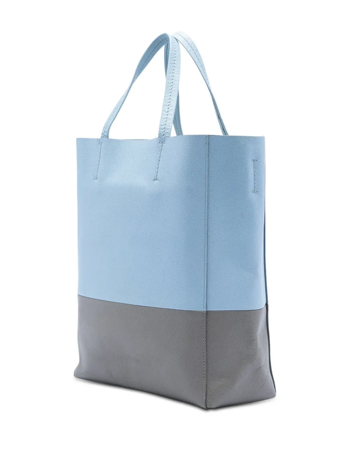 Celine Pre-Owned カバス トート サッチェル 縦型 バイカラー グレインカーフスキン - 画像3