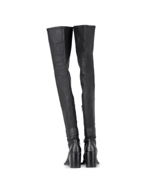 Ann Demeulemeester Vintage ブロックヒール オーバーザニー ブーツ - サムネイル4