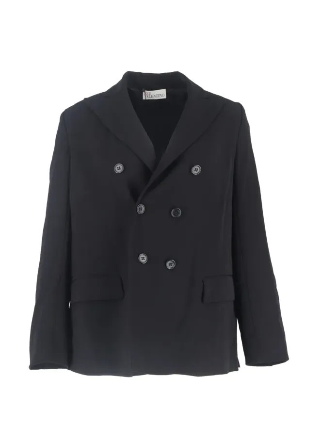 Red Valentino Vintage Red Valentino Vintage ダブルブレスト プリーツ ブレザーの商品画像