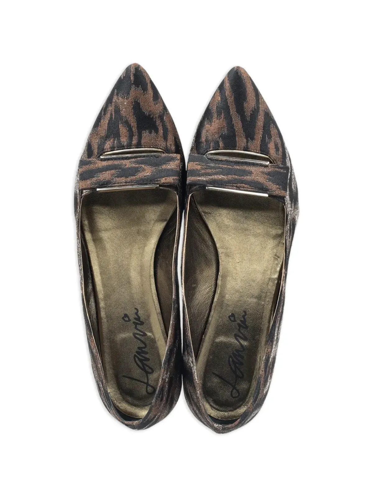 Lanvin Pre-Owned アニマルプリント ローファー ブラウン - 画像5