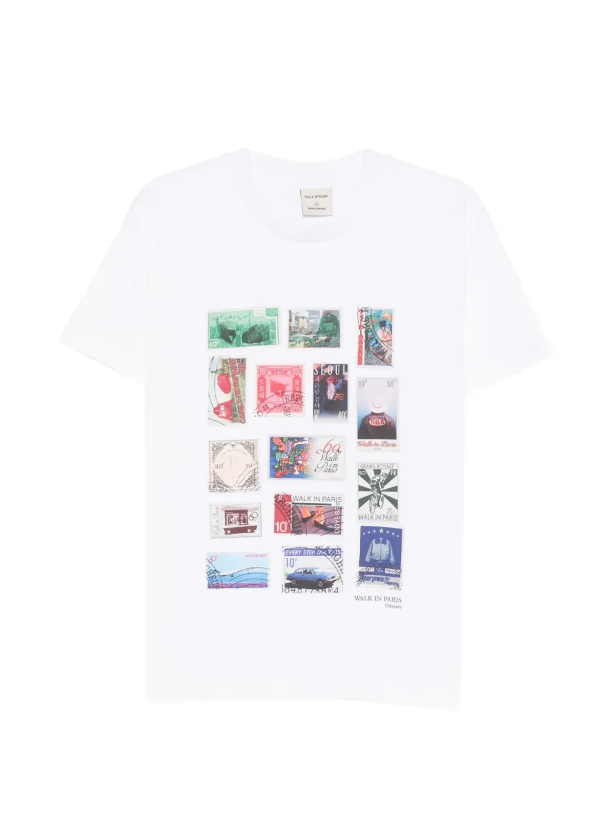 WALK IN PARIS スタンプコラージュTシャツ - 画像1