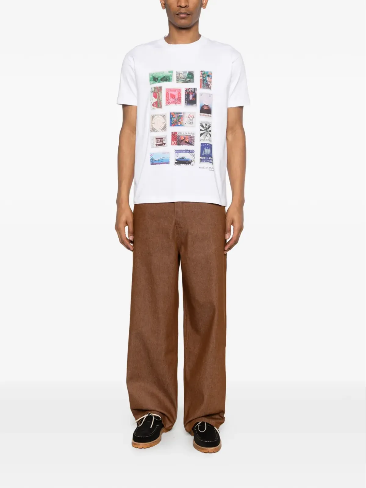 WALK IN PARIS スタンプコラージュTシャツ - 画像2