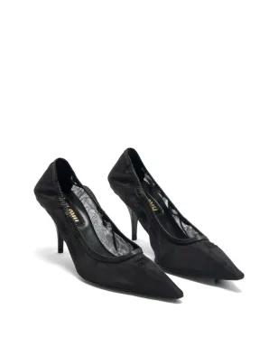 Miu Miu ruched-detail mesh pumps - サムネイル2