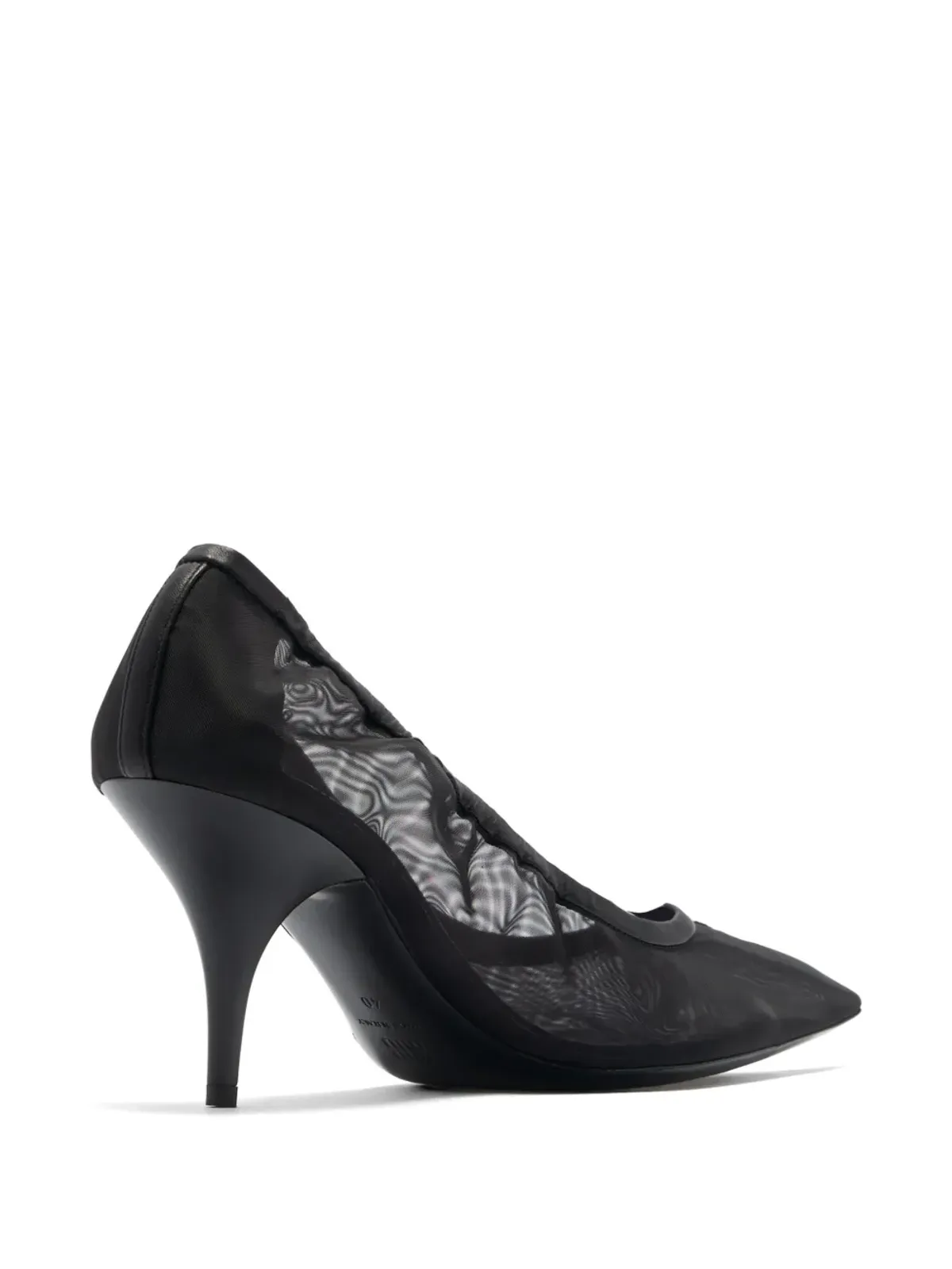 Miu Miu ruched-detail mesh pumps - 画像3