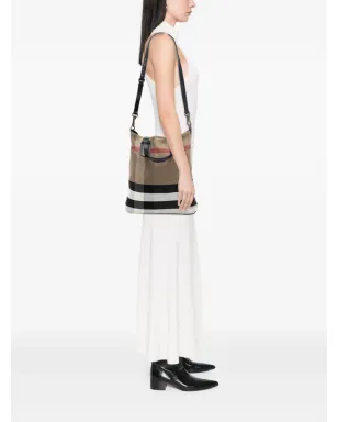 Burberry Pre-Owned Mega Check Canvas Tottenham Brit サッチェル - サムネイル2