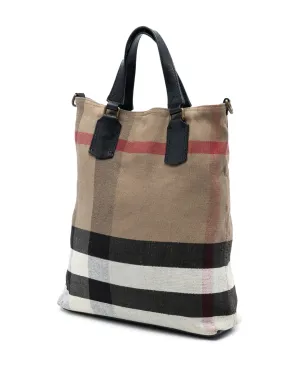 Burberry Pre-Owned Mega Check Canvas Tottenham Brit サッチェル - サムネイル3