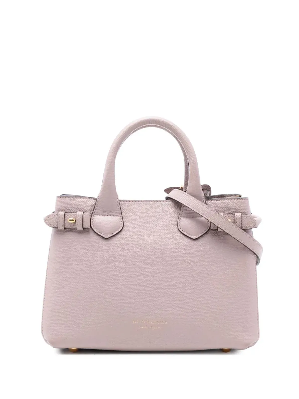 Burberry Pre-Owned 小型レザーとハウスチェック バナーサッチェル - 画像1