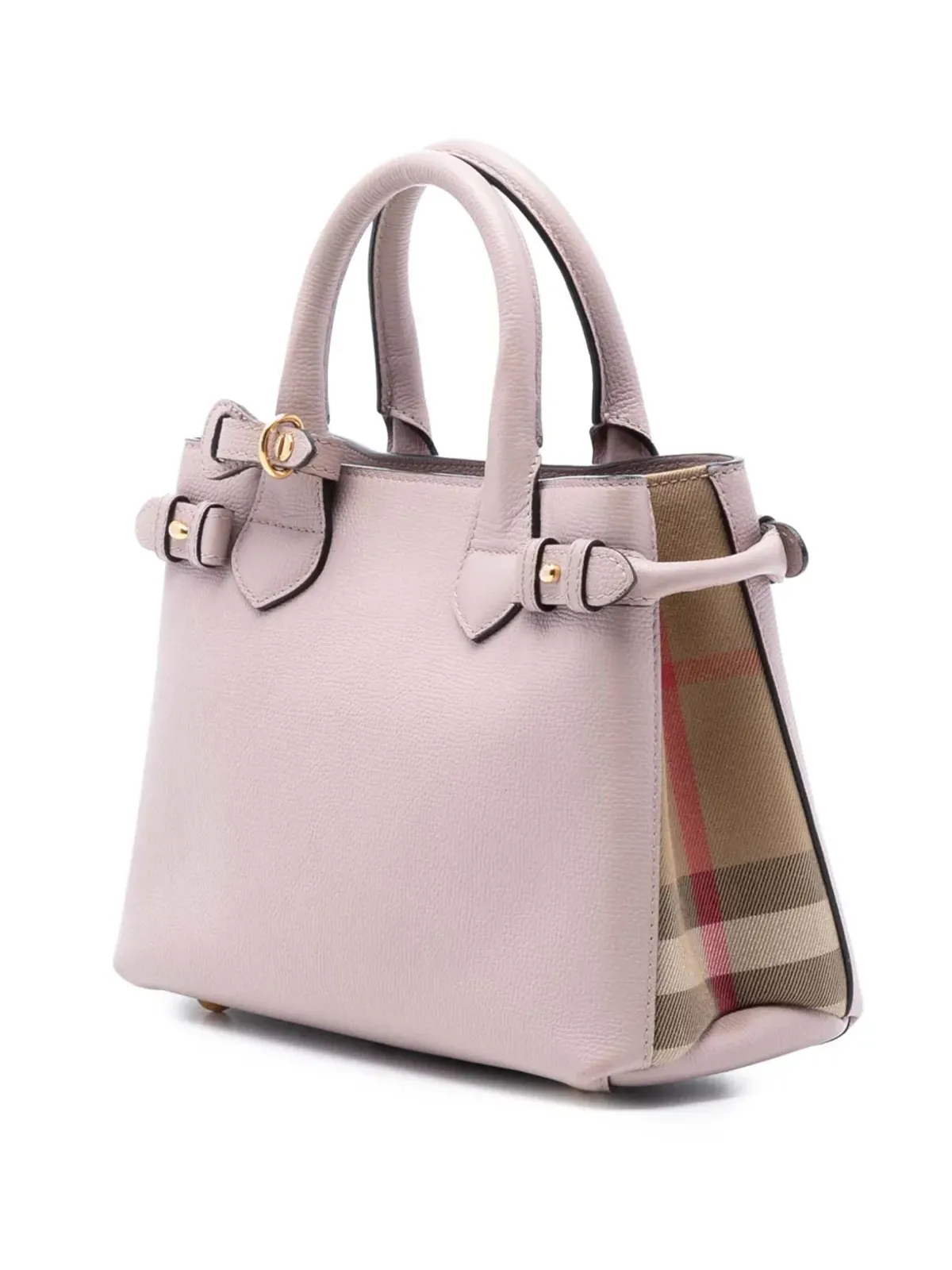 Burberry Pre-Owned 小型レザーとハウスチェック バナーサッチェル - 画像3