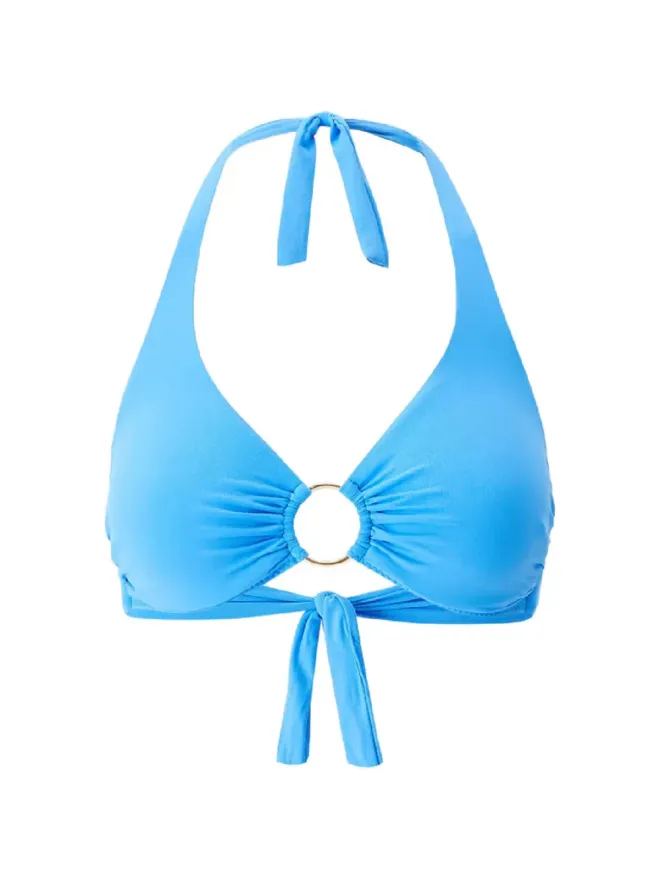 Melissa Odabash Melissa Odabash ブリュッセル リングタイ ビキニトップ ブルーの商品画像