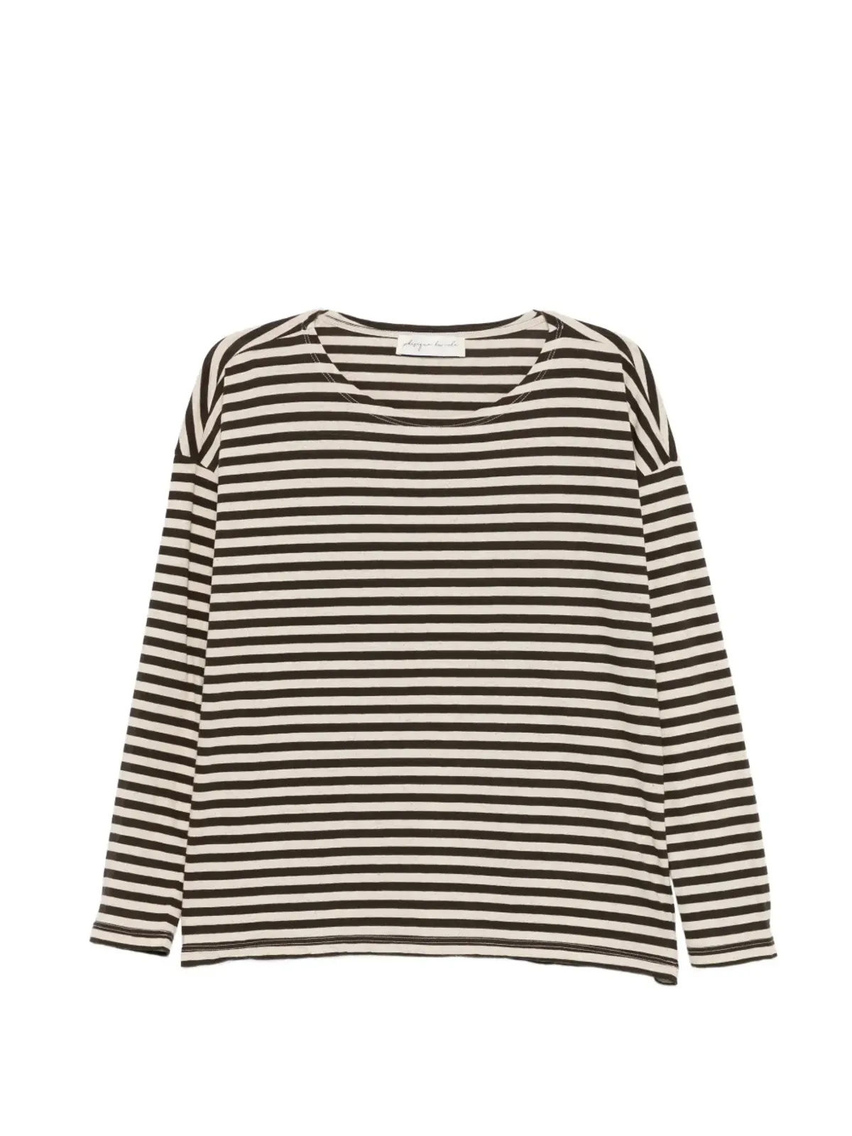 Phisique Du Role striped long-sleeve T-shirt - Black - 画像1