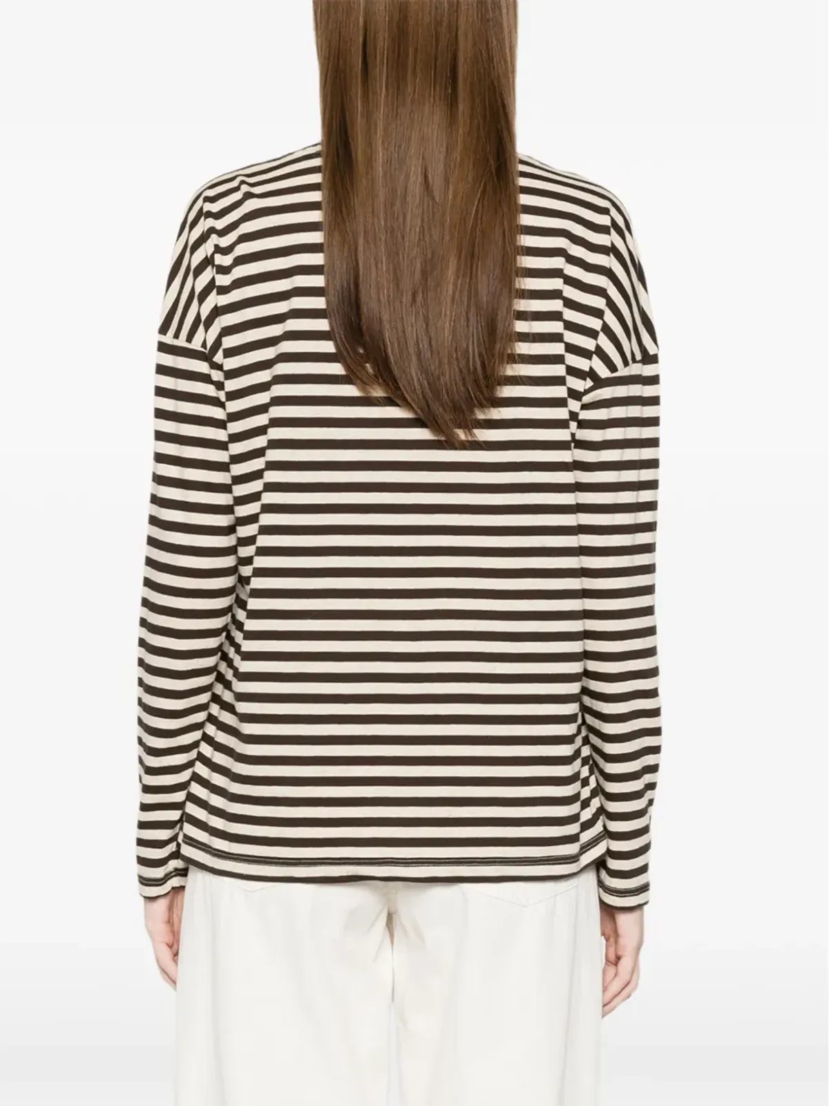 Phisique Du Role striped long-sleeve T-shirt - Black - 画像4