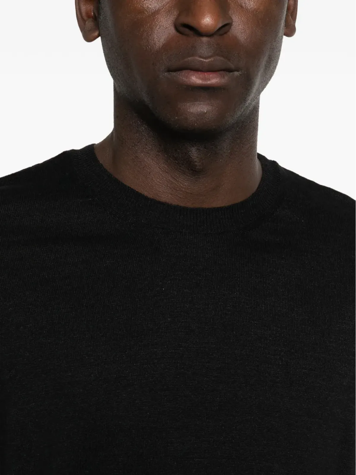 SCAGLIONE クルーネック半袖Tシャツ - ブラック - 画像5
