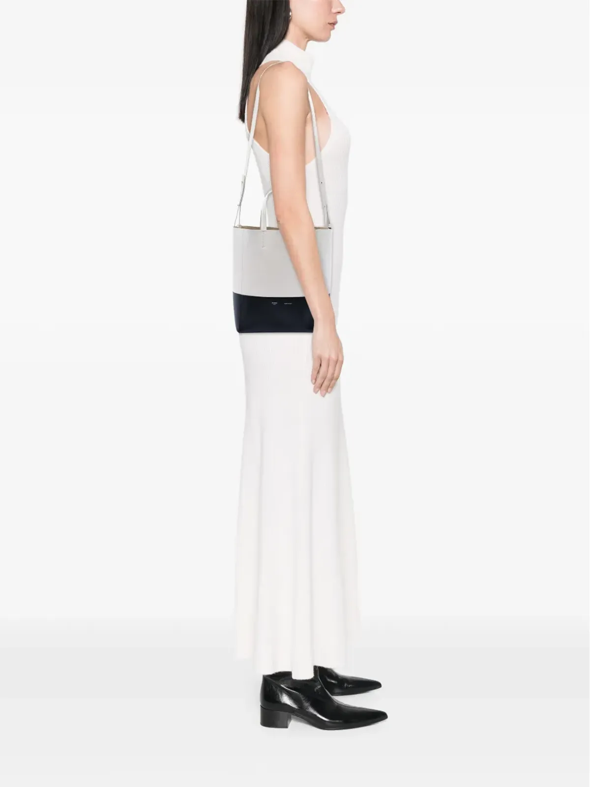 Celine Pre-Owned 2018年 バイカラー グレインカーフスキン 縦型 カバス・トート・サッチェル - 画像2