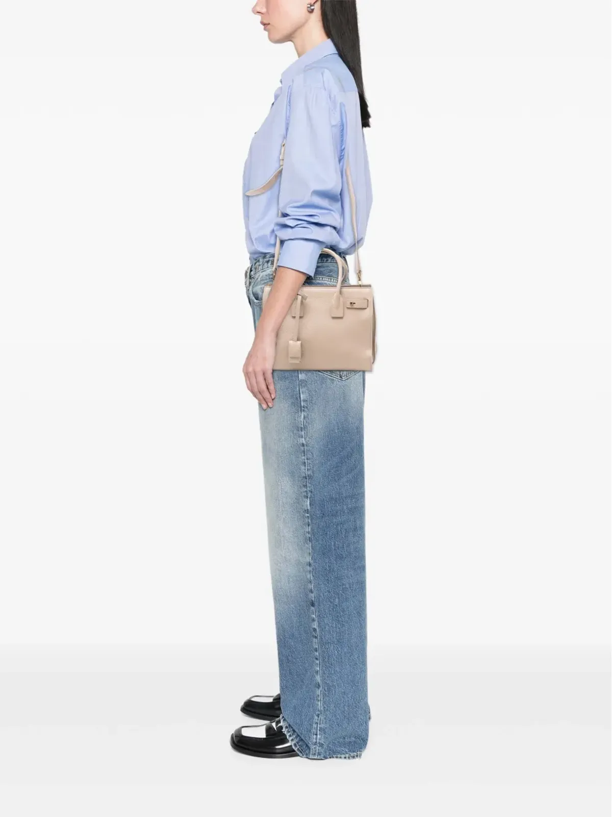 Saint Laurent ビンテージ Baby Leather Sac de Jour サッチェル - 画像2