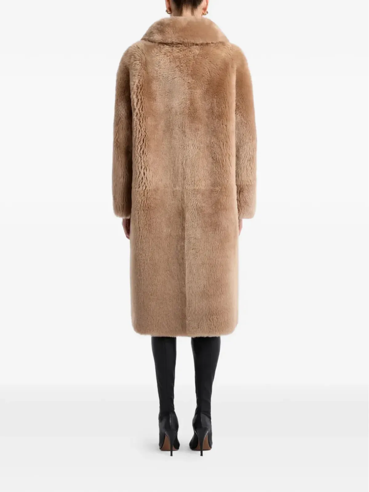 Nour Hammour Anaïs fur coat - Neutrals - 画像4