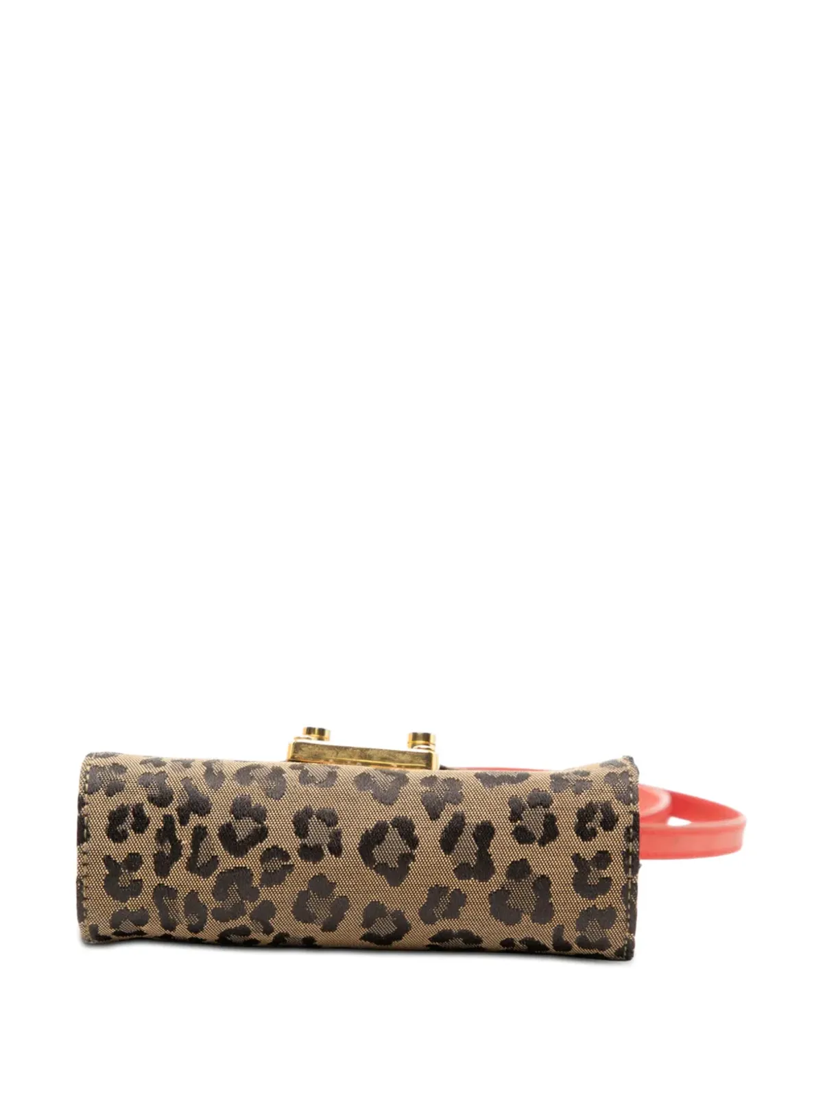 Fendi ビンテージ 20世紀ミニレオパードプリント キャンバス地 フラップ クロスボディバッグ ブラウン - 画像4