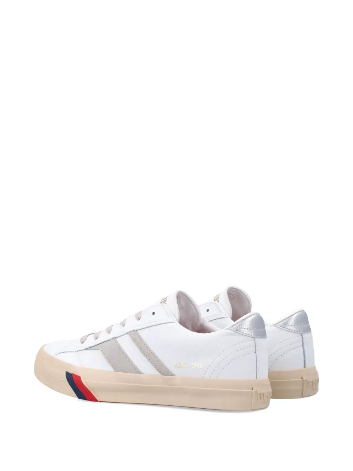 Pro-Keds ストライプディテール レザー スニーカー - ホワイト - 画像4